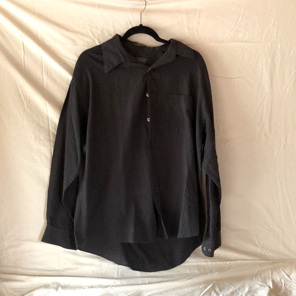Van Heusen, L 16-16 1/2, Black/Brown